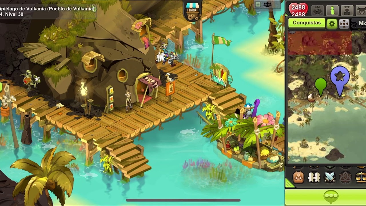 Dofus Touch, Como llegar a la isla de vulkania y misión para entrar en el cráter mino