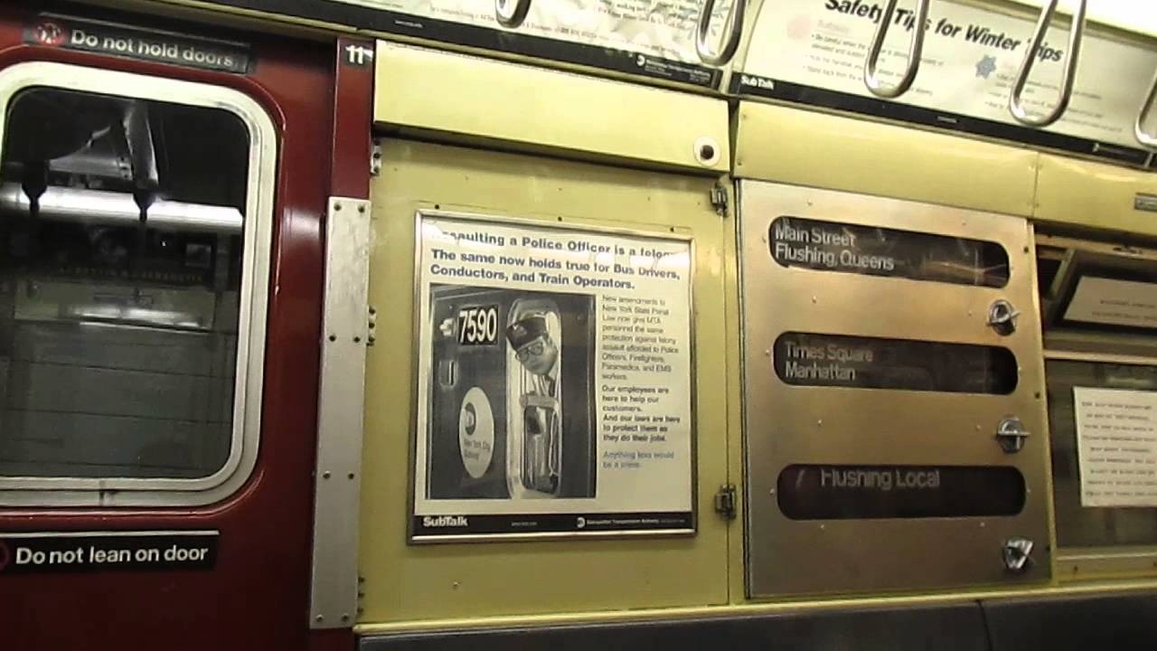 NYC Subway: A Ride on an R33ML Redbird on the (7) line
