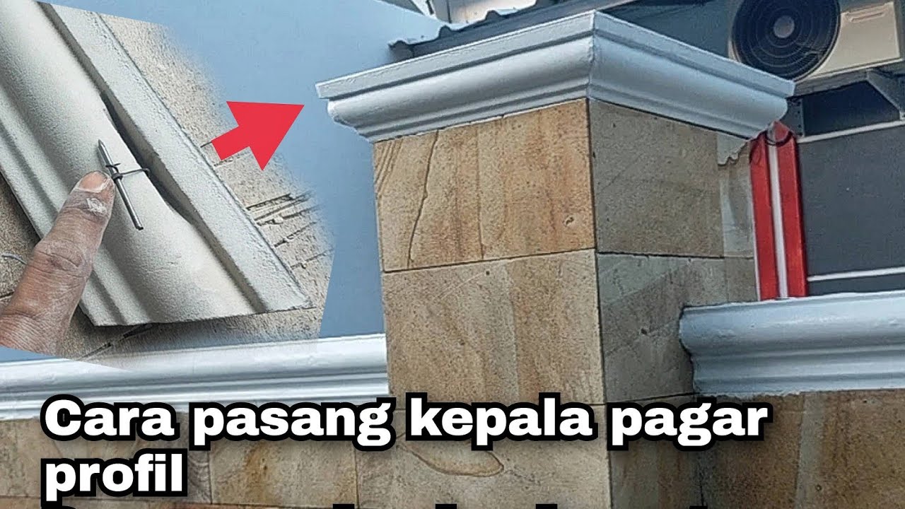 siMak cara Pasang mahkota 👑 kepalaan tiang pagar dari awal sampai selesai 