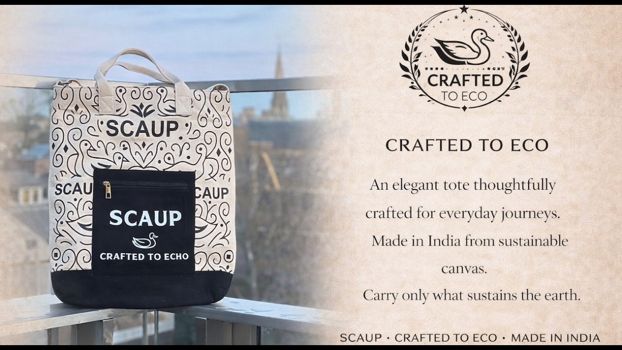 SCAUP &ndash; A daily carry designed for conscious movement &mdash; timeless intent. Canvas Bags from India
