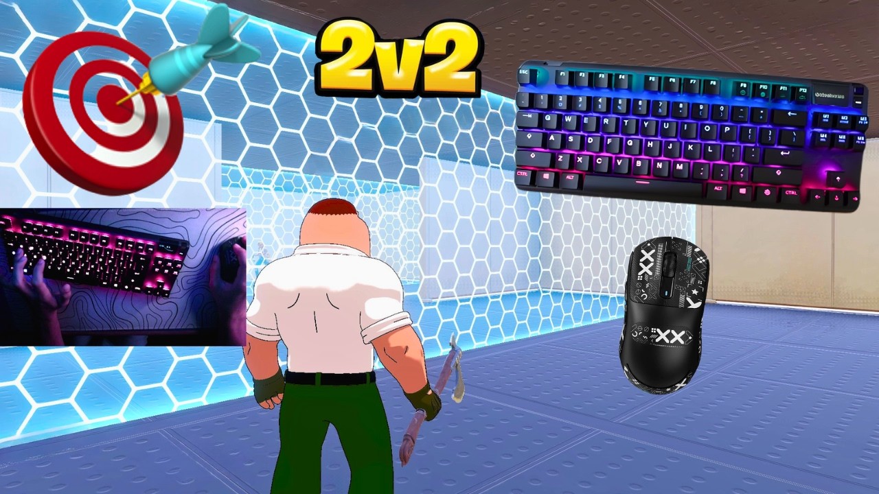 Fortnite 2v2 Piece Control😍 SteelSeries Apex Pro TKL ASMR💤