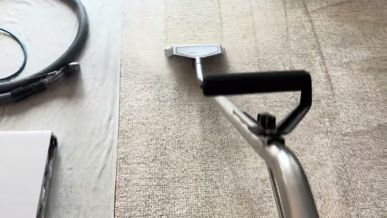 Rug getting cleaned on site in Rehoboth Massachusetts.