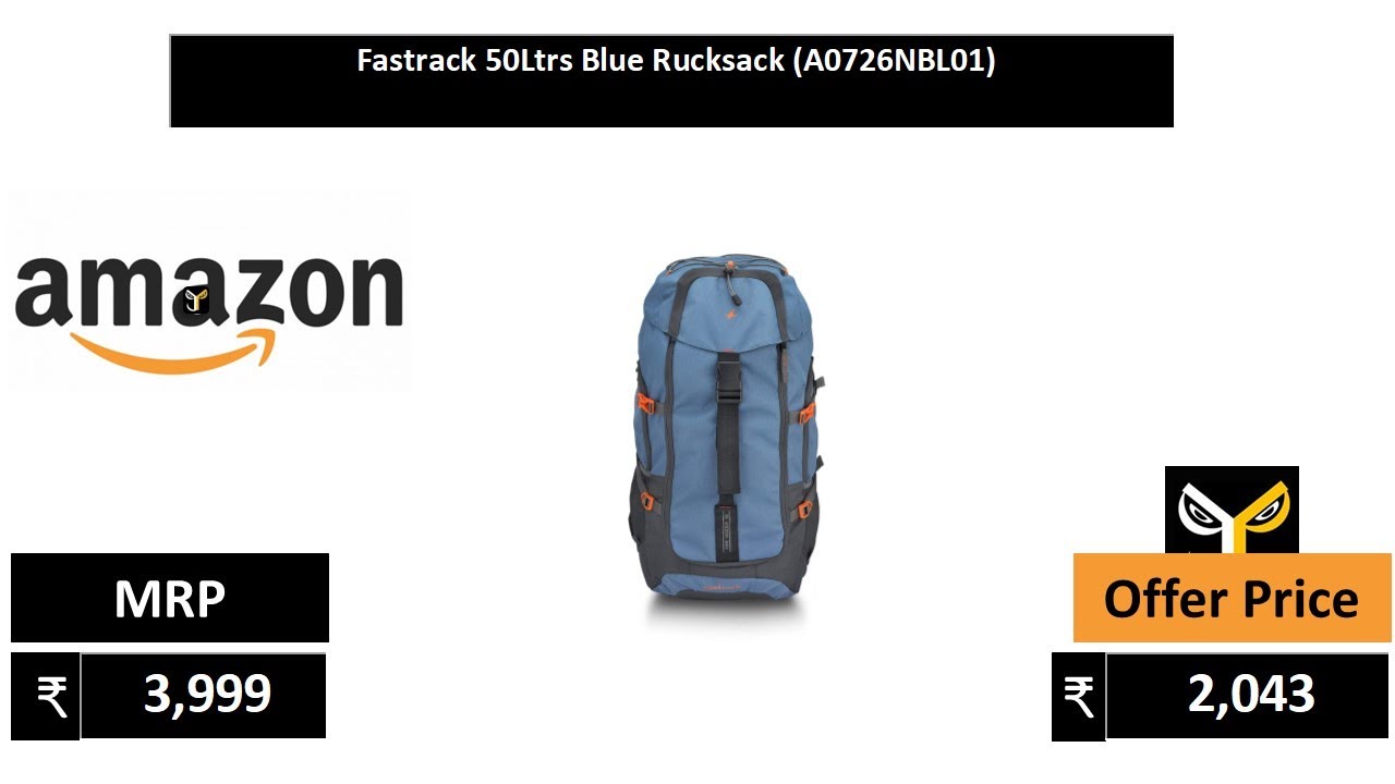 Fastrack 50Ltrs Blue Rucksack A0726NBL01