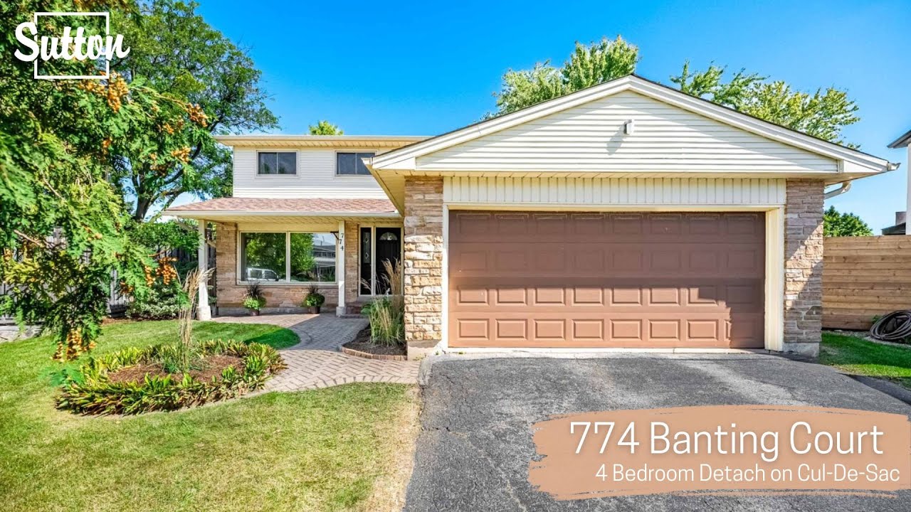 774 Banting Court, Milton 4 Bedroom Detached Home Listed for Under $900,000 on Pool Size Lot!