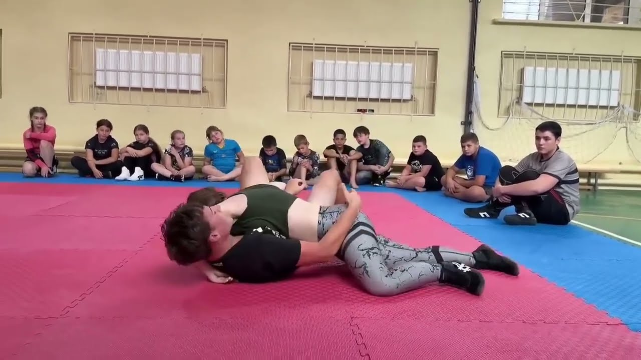 Girl Beats boy mixed wrestling TikTok 09