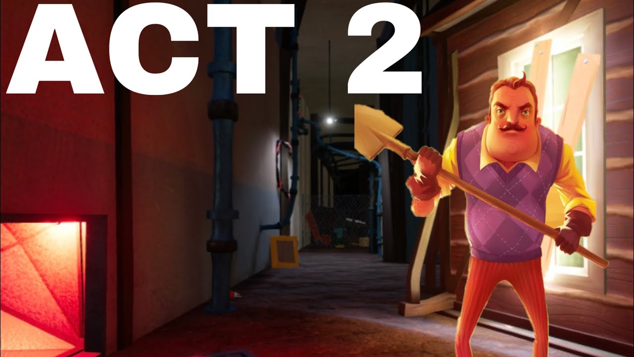 Hello neighbor full gameplay all cutscenes [ACT 2]