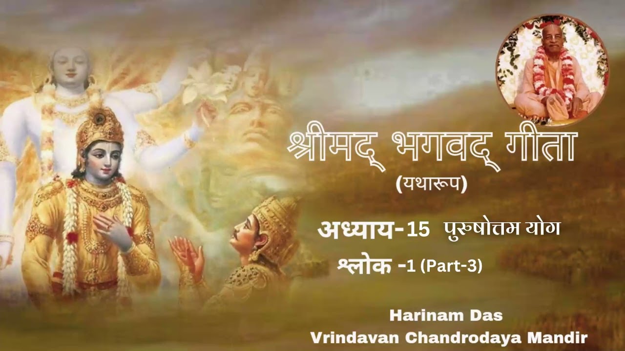 Bhagavad gita Chapter-15 Verse- 1.3 #bhagavad #gita #class #harekrishna #vrindavan Harinam Das