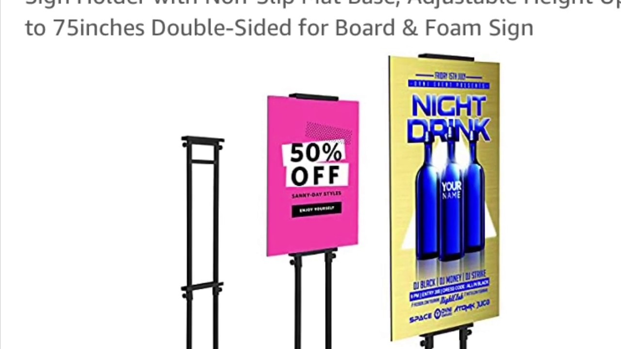 Heavy Duty Poster/Banner Stand Display, Pedestal Sign Holder (Unboxing/Review)