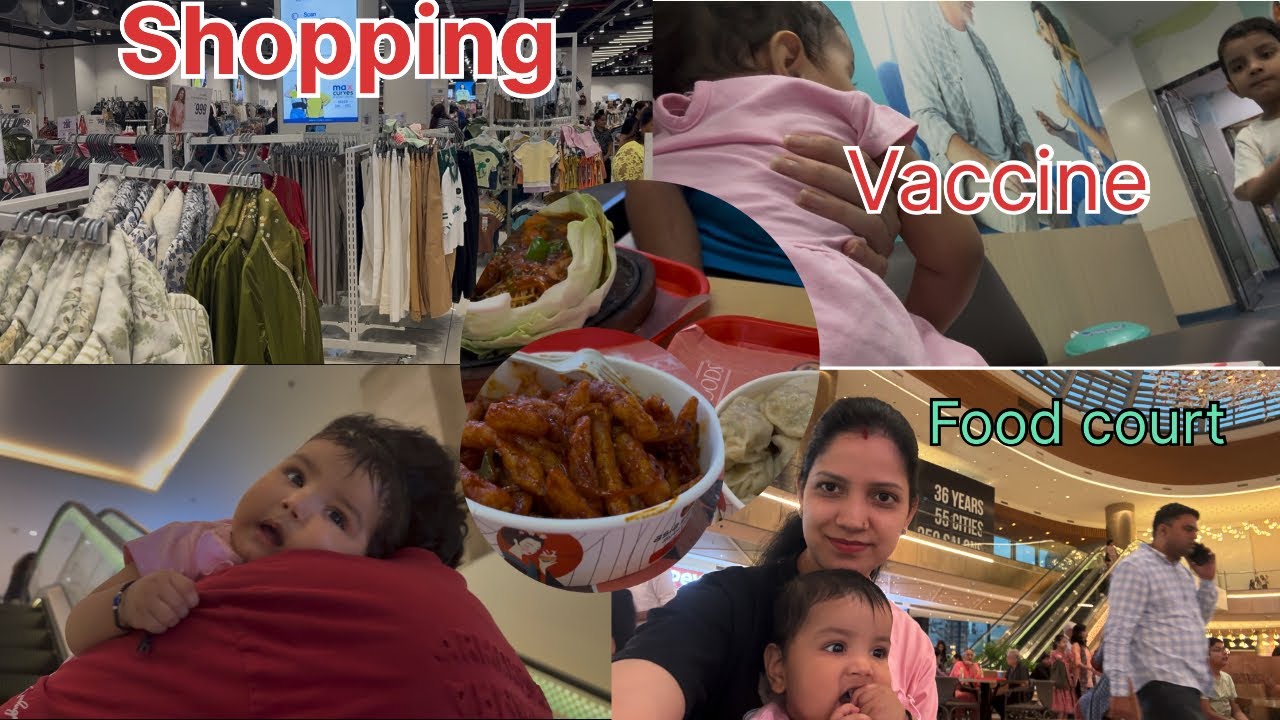 बच्चों के लगवाई vaccine|| आज किसकी वजह से हुआ सामान साफ़ ।। shopping भी हो गई ।।