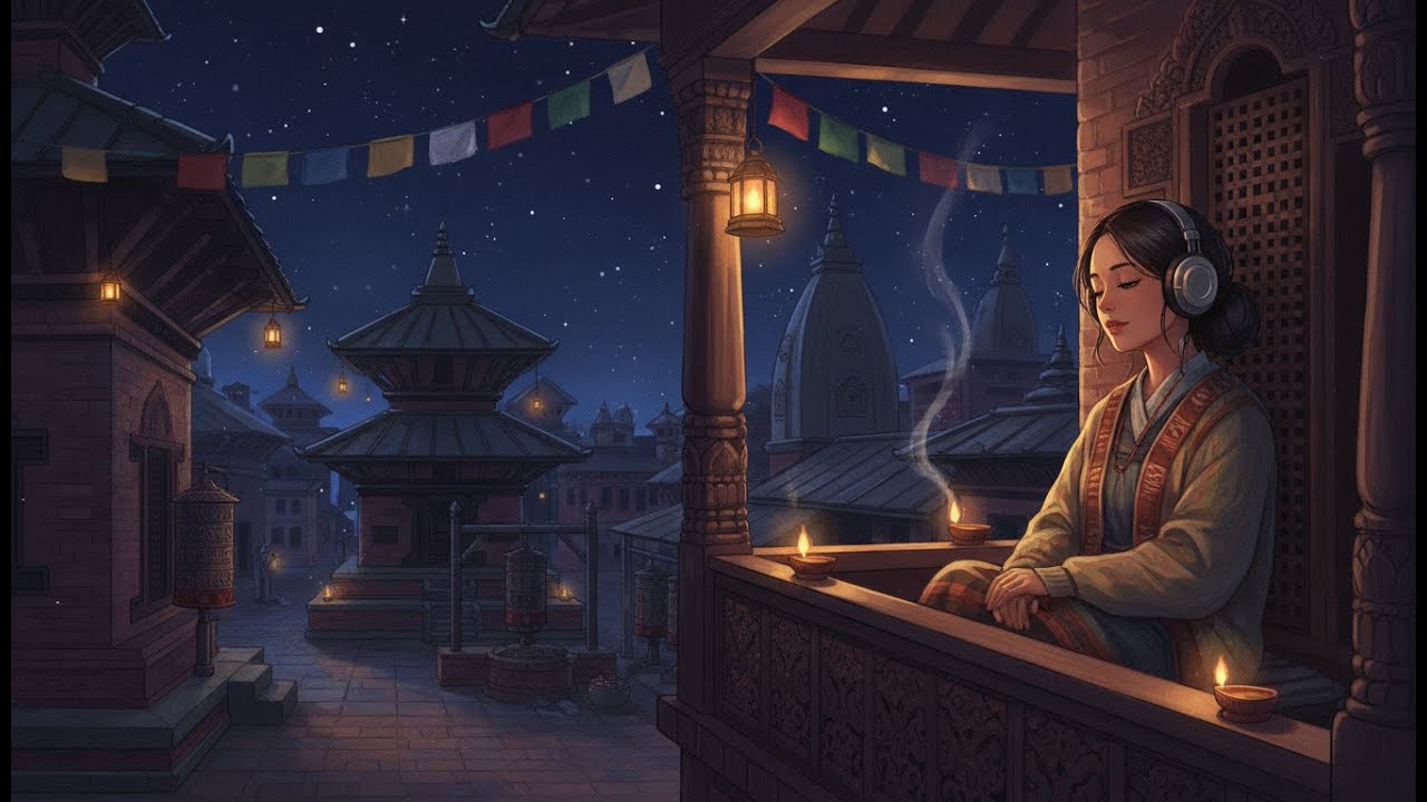Kathmandu Rooftop Lofi – 1 Hour of Nepali lofi Music 🎶| Human Dream Flow 🌆