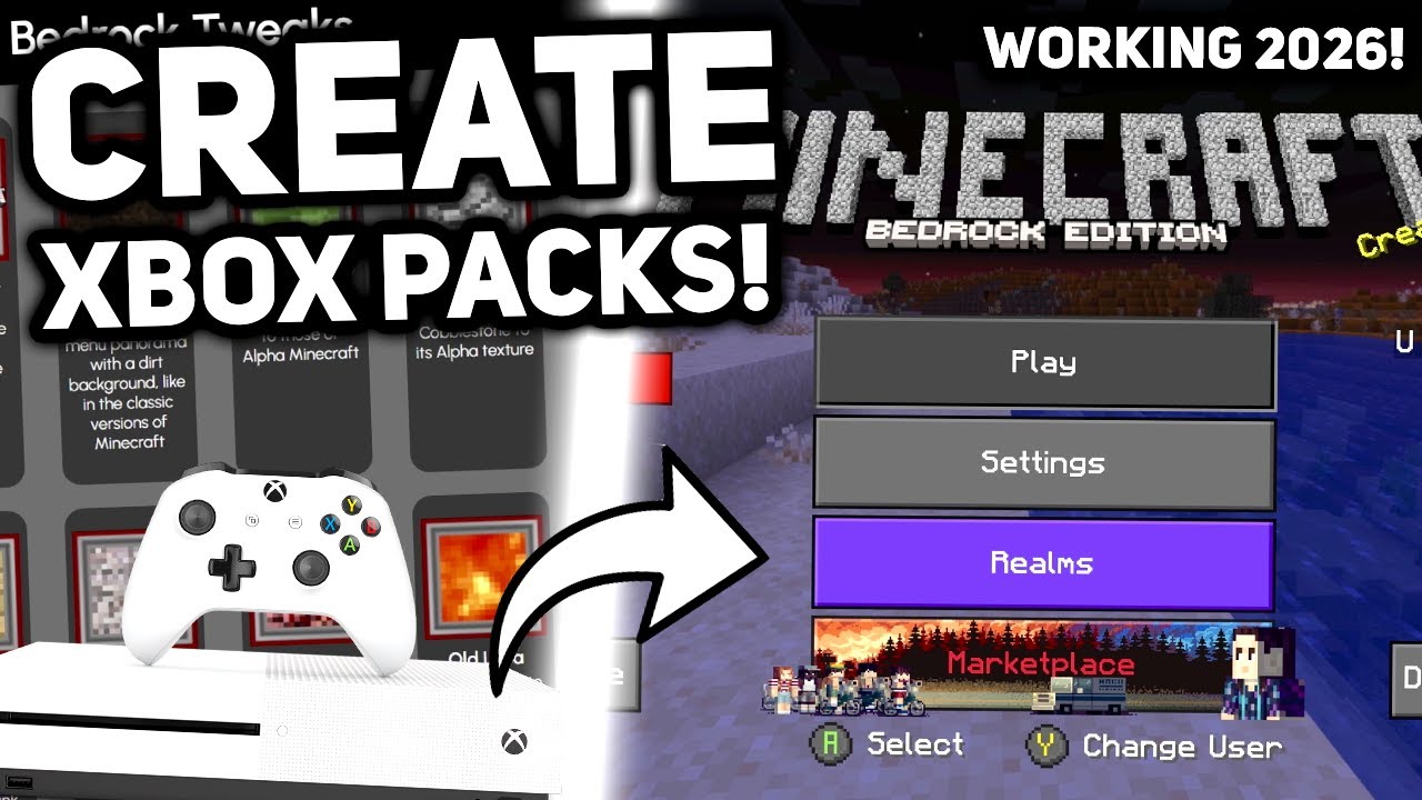 НОВИНКА! Как создать СВОЙ собственный пакет текстур для Minecraft на Xbox! Настройки Bedrock в пр...