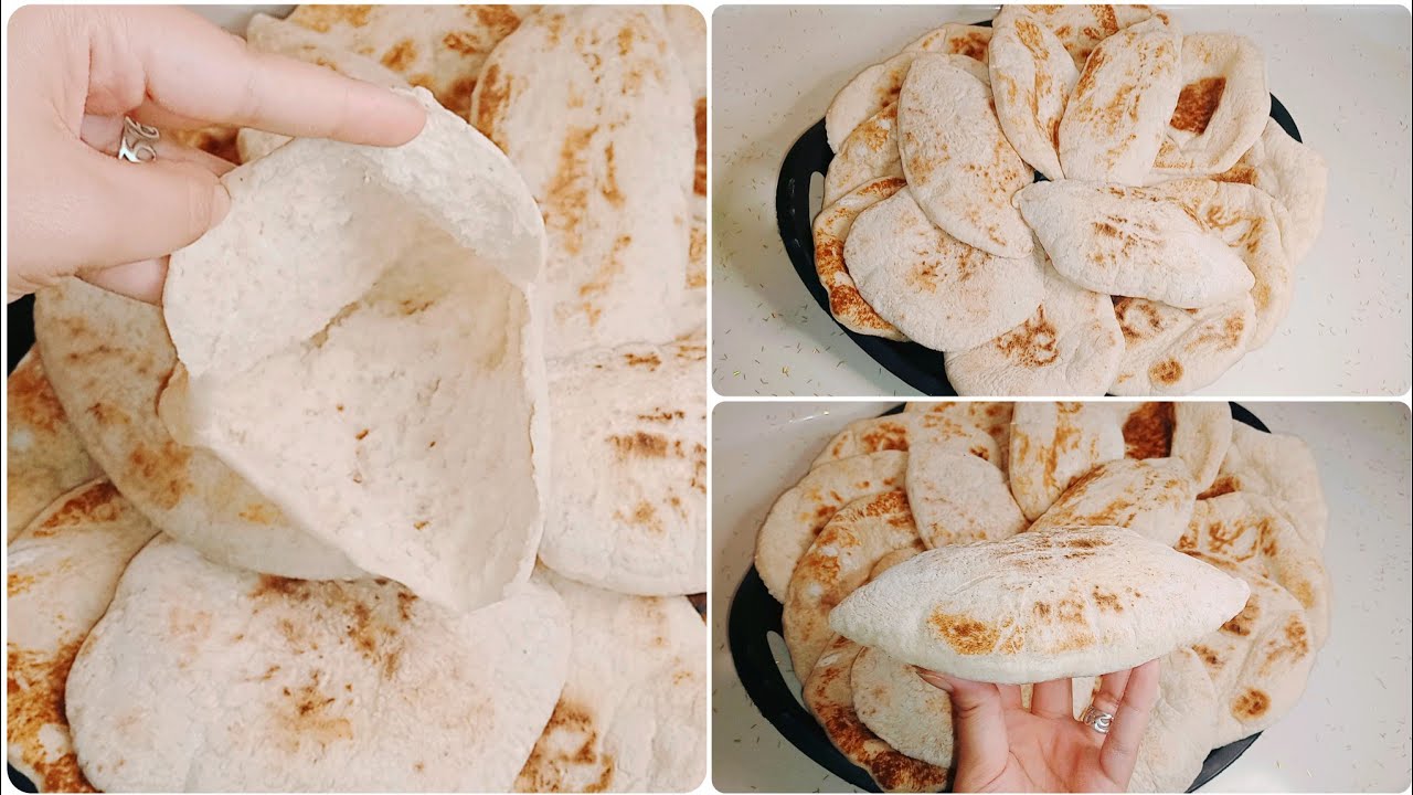خبز البطبوط بأسهل طريقه 🫓خبز ينفع للريوك والعشه يجنن 😍 وبمكونات متوفرة بكل بيت 🥰 مشاهده ممتعه 🌷