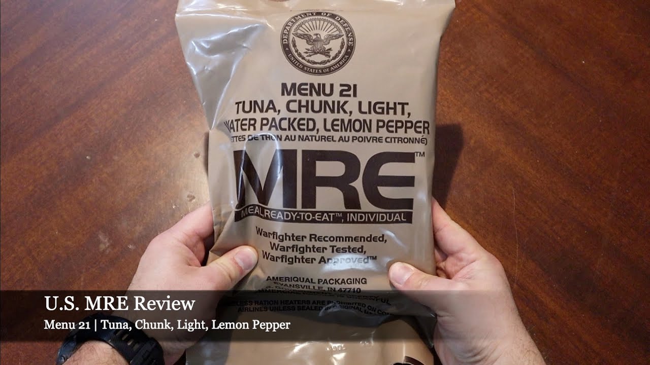 Обзор MRE в США | Меню № 21 | Тунец с лимоном и перцем