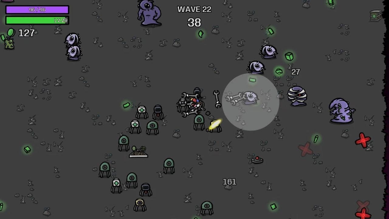 Brotato Endless.difficulty 2 to Level 30.