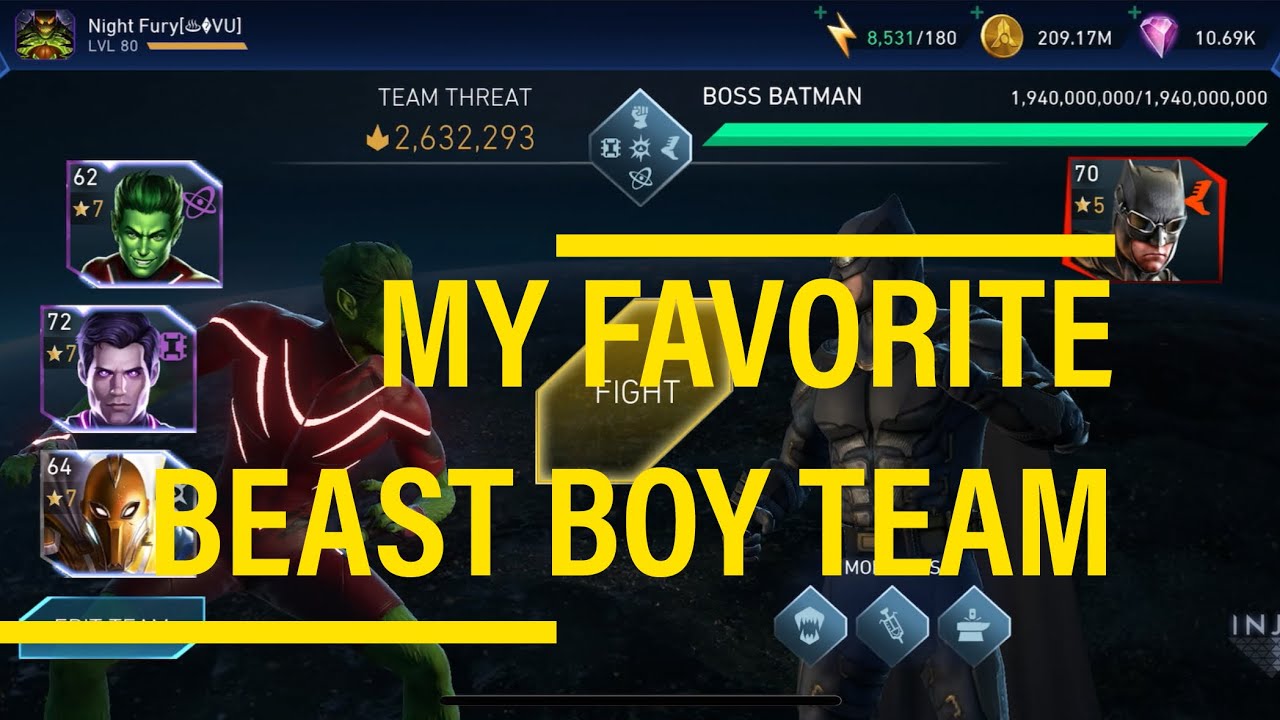 BEAST BOY WITH CROWN IS A JOKE | MY FAVOURITE BEAST BOY TEAM SET UP | Injustice 2 Mobile