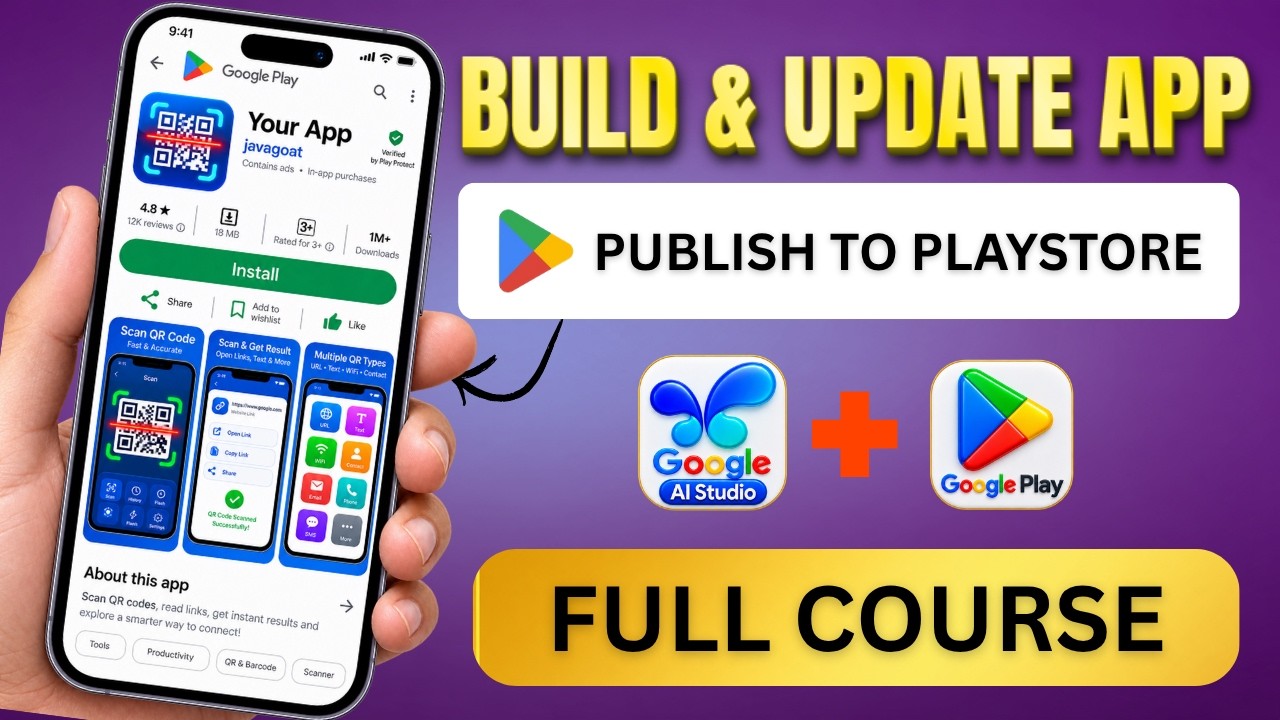 Build, Update & Publish Android App to Google Play Store (Full Course) Hindi 2026