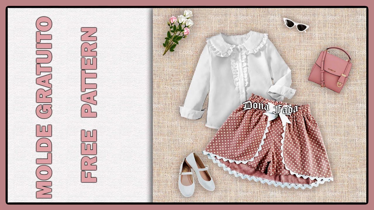Short com Saia -  8 a 15 anos