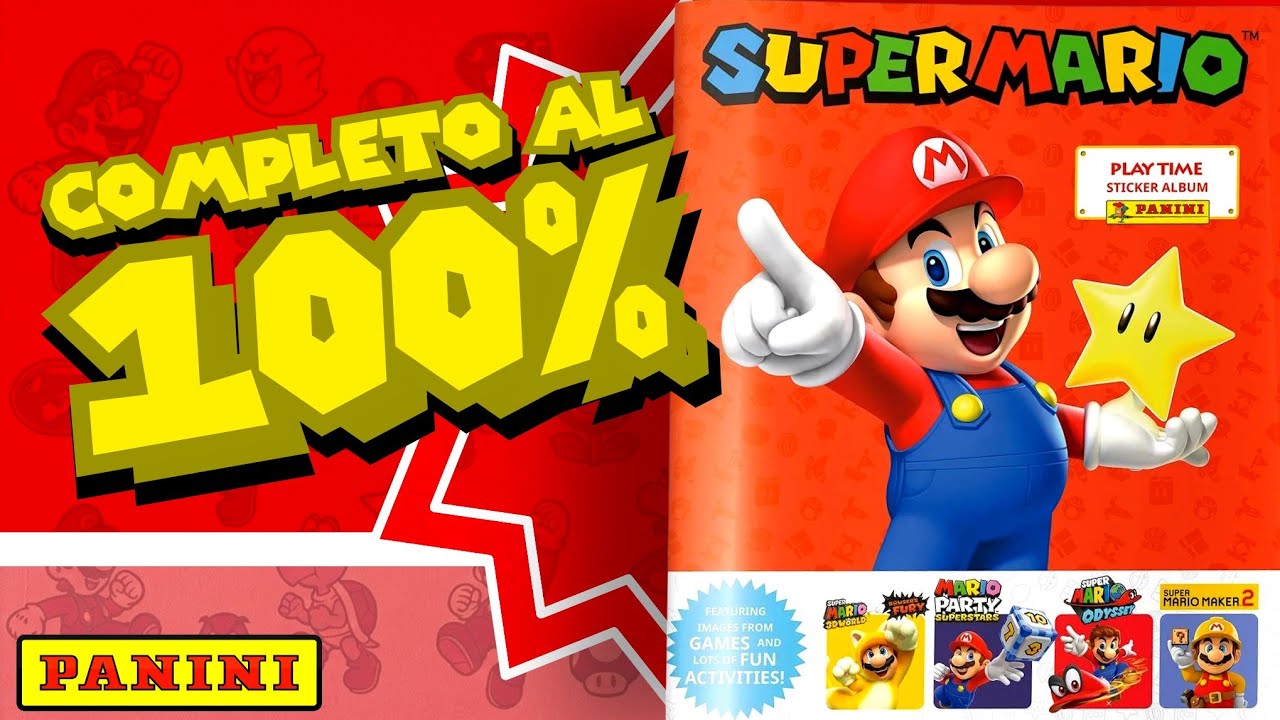 Completé el ÁLBUM PANINI de ESTAMPAS de SUPER MARIO 