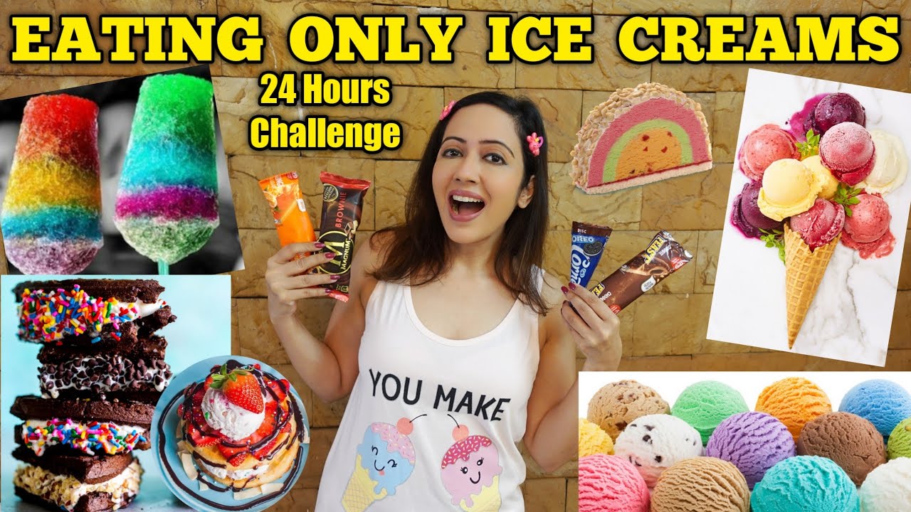 I Ate Only ICE CREAM For 24 Hours *Super Fun Challenge* Garima's Good Life