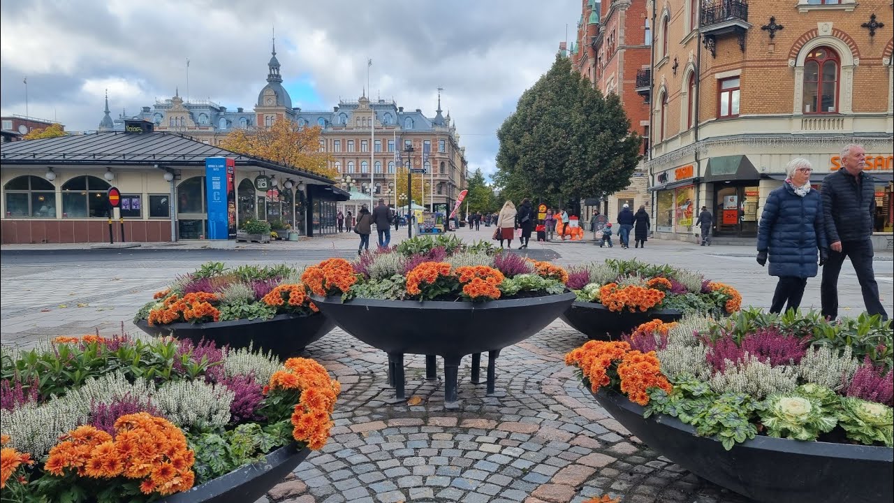 Driving and exploring Sundsvall city in Sweden