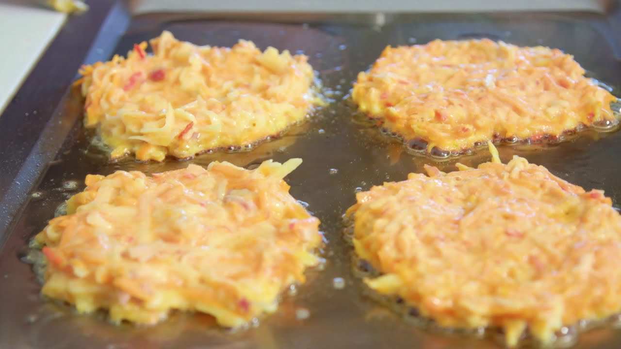 Hokaidovo zelerové alebo zemiakové placky so slaninou?