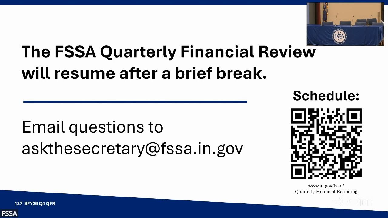 FSSA Quarterly Financial Meeting August 5, 2026
