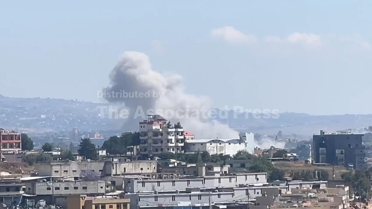 Areas of southern Lebanon hit by Israeli strikes