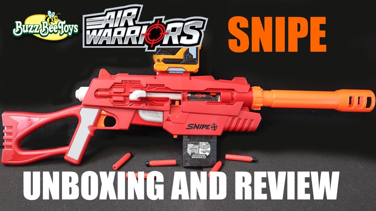 Buzz Bee Air Warriors Snipe Unboxing Chrono and Review
