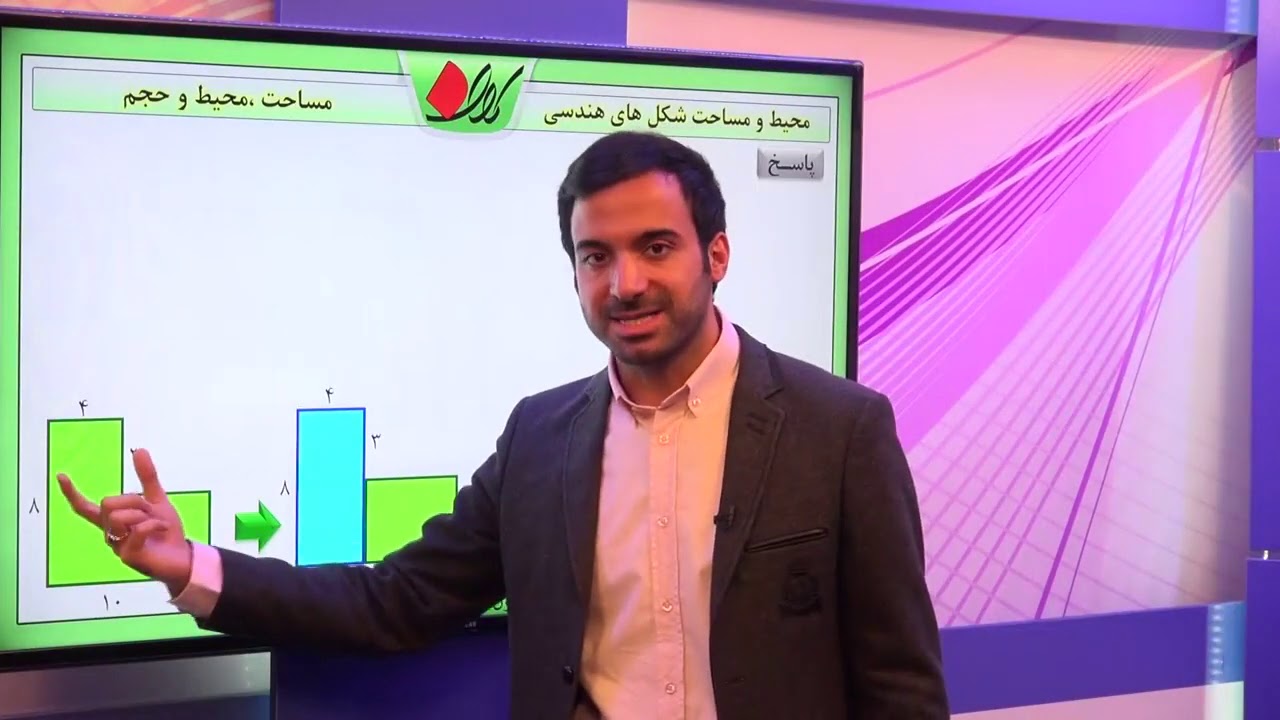 ریاضی ششم   فصل پنجم   مساحت ،محیط و حجم   محیط و مساحت شکل های هندسی