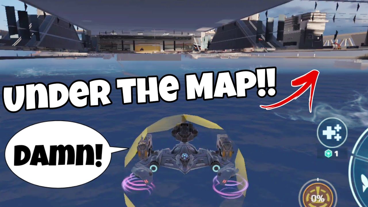 🔥Flying Under the Map on Carrier Map! 😂 i felt lika a ship - war robots - Mighty spector