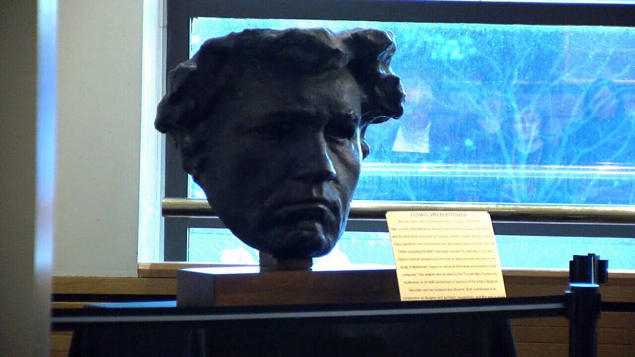 Auditorium gifted bronze Beethoven bust