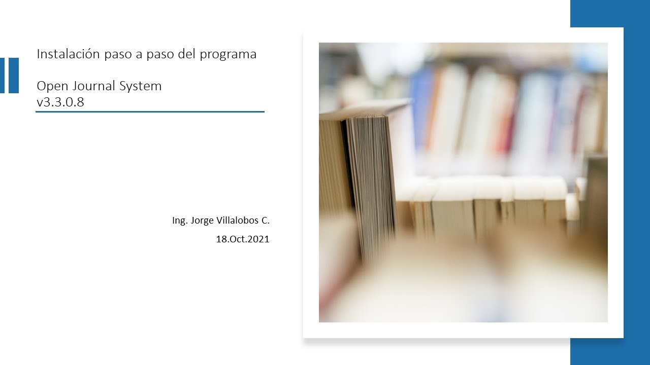 Instalación del Open Journal System v3.3.0.8