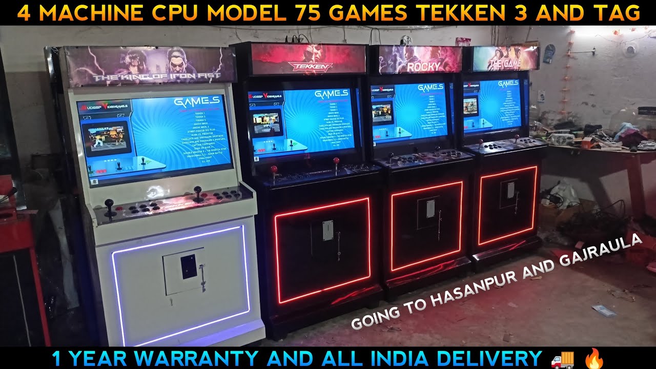 CPU MODEL 4 MACHINE 😍 🔥 TEKKEN 3 TAG OG CARD ♦️ PANDORA BOX ARCADE MORADABAD UTTAR PRADESH #tekken 3