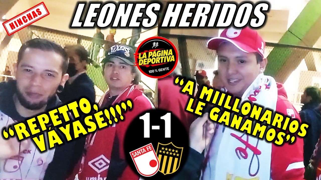 Santa Fe vs. Pe&ntilde;arol de Uruguay (1-1), por Copa Libertadores. Reacci&oacute;n de hinchas 'cardenales'