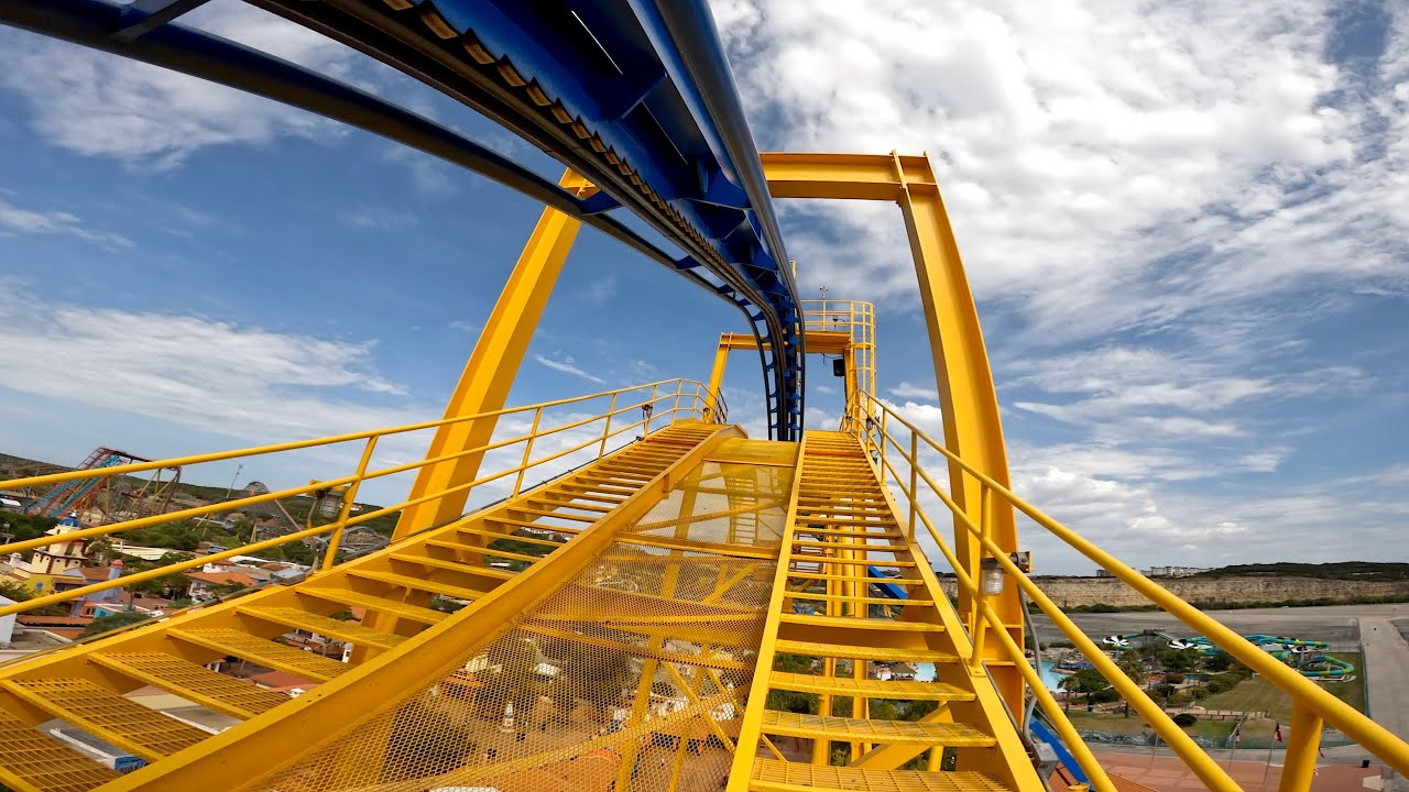 SIX FLAGS GOLIATH Roller Coaster - Front Seat POV