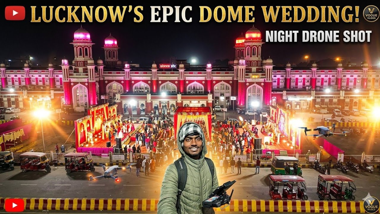Gaya to Lucknow Wedding djiair3s Drone shoot | Lucknow Ganeshganj Event Drone shoot 2026