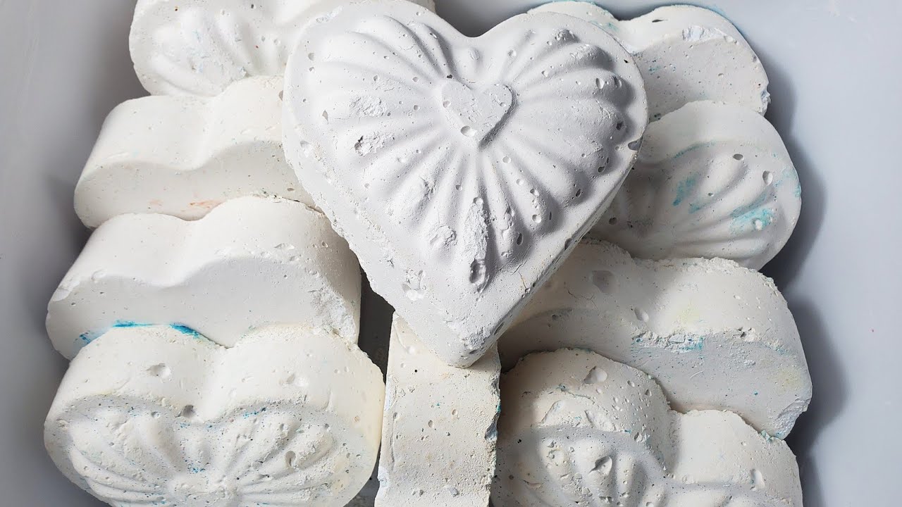 10 BLEACHED HEARTS REFORMED GYM CHALK CRUMBLE-ASMR