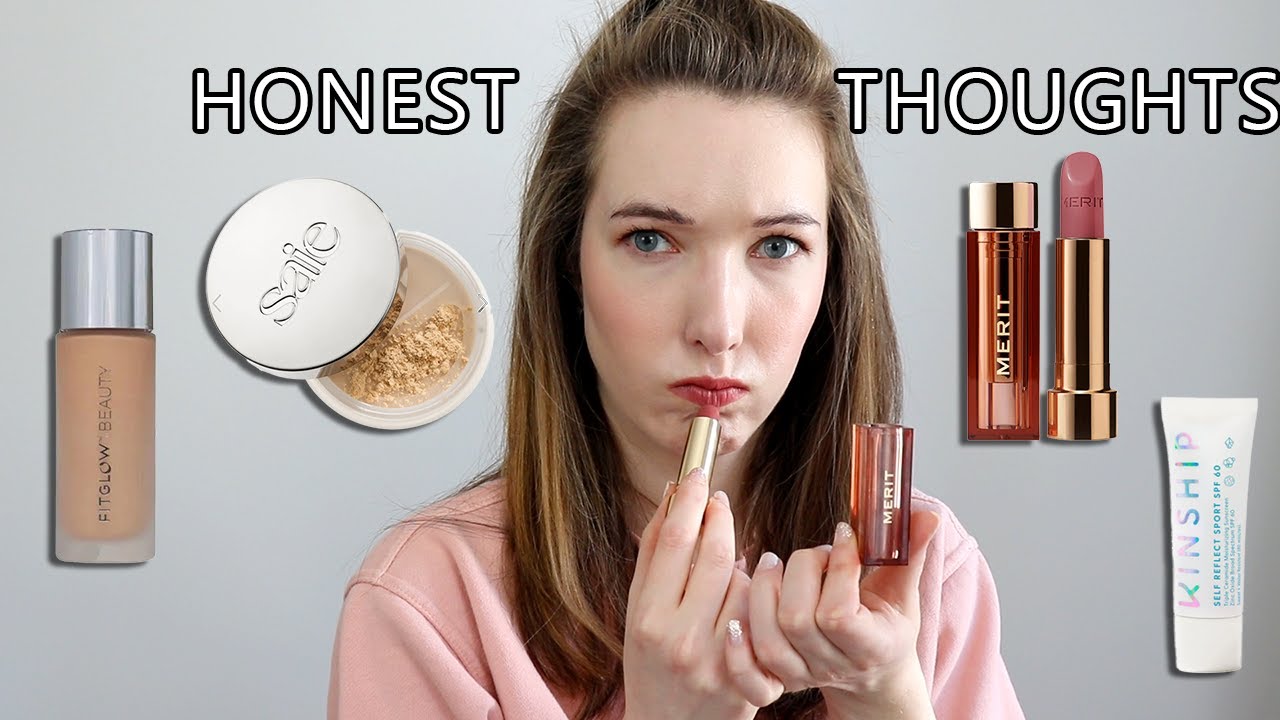 honest thoughts on new makeup | Fitglow, Saie, Merit, and Kinship