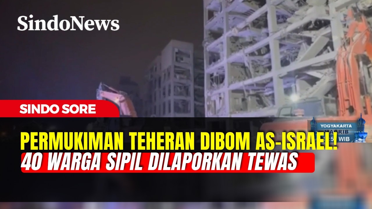 Serangan Terbaru AS–Israel di Teheran, Iran, Sedikitnya 40 Warga Sipil Jadi Korban | Sindo Sore