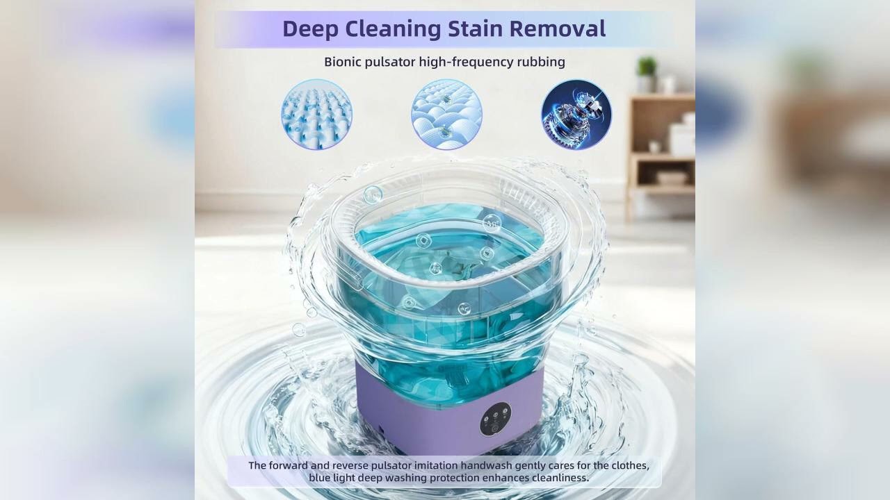 Review: Mini Laundry Machine, 16L Portable Washing Machine with Spin Basket, Portable Laundry ...