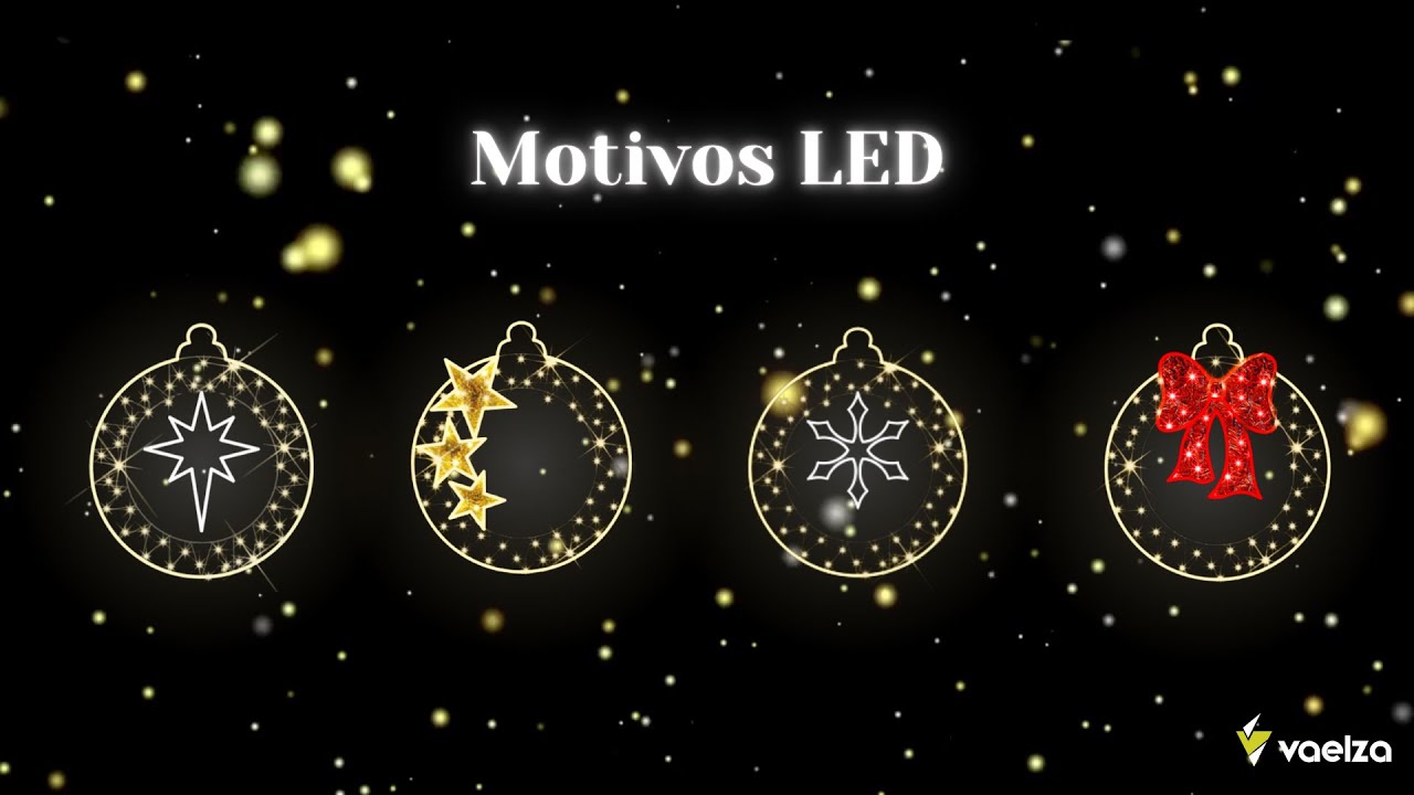 Motivos LED VAELZA  | Bolas Decorativas con Guirnalda LED e Hilo Luminoso