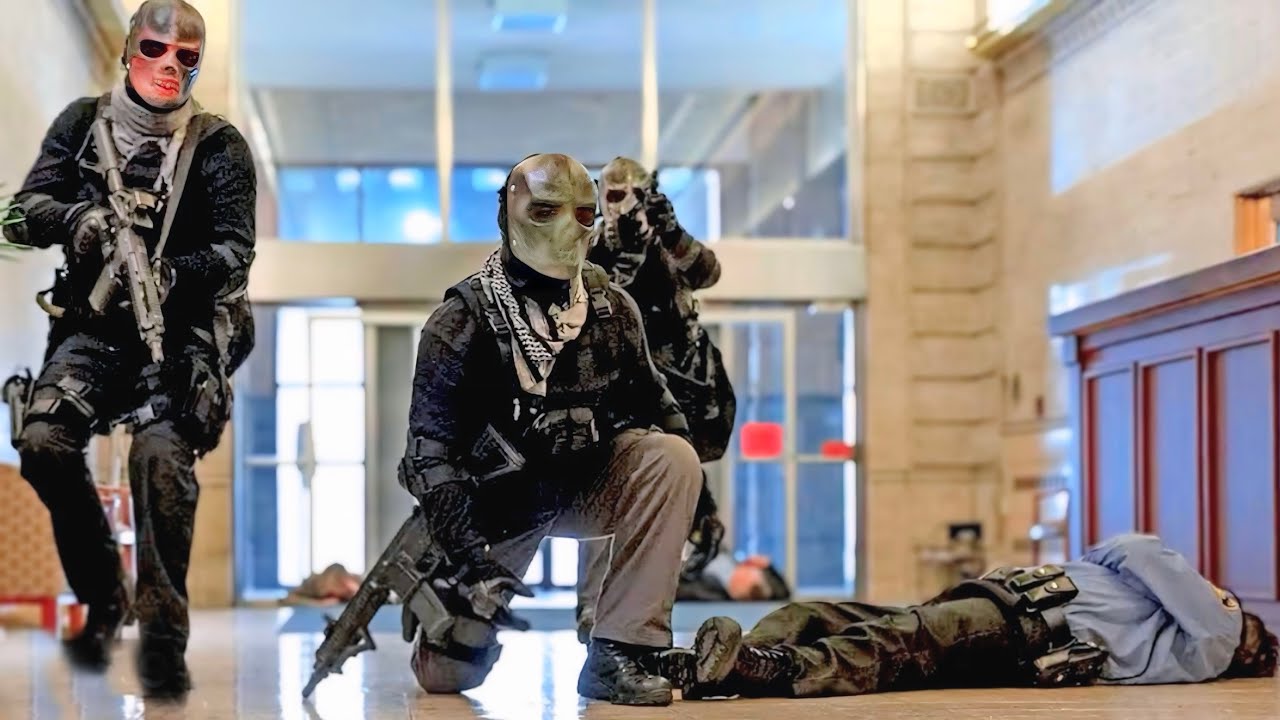 اقتحمو البنك بأسلحة لعبة فقط🔫وسرقو ملايين💵وهربو بمنتهي الذكاء🔥