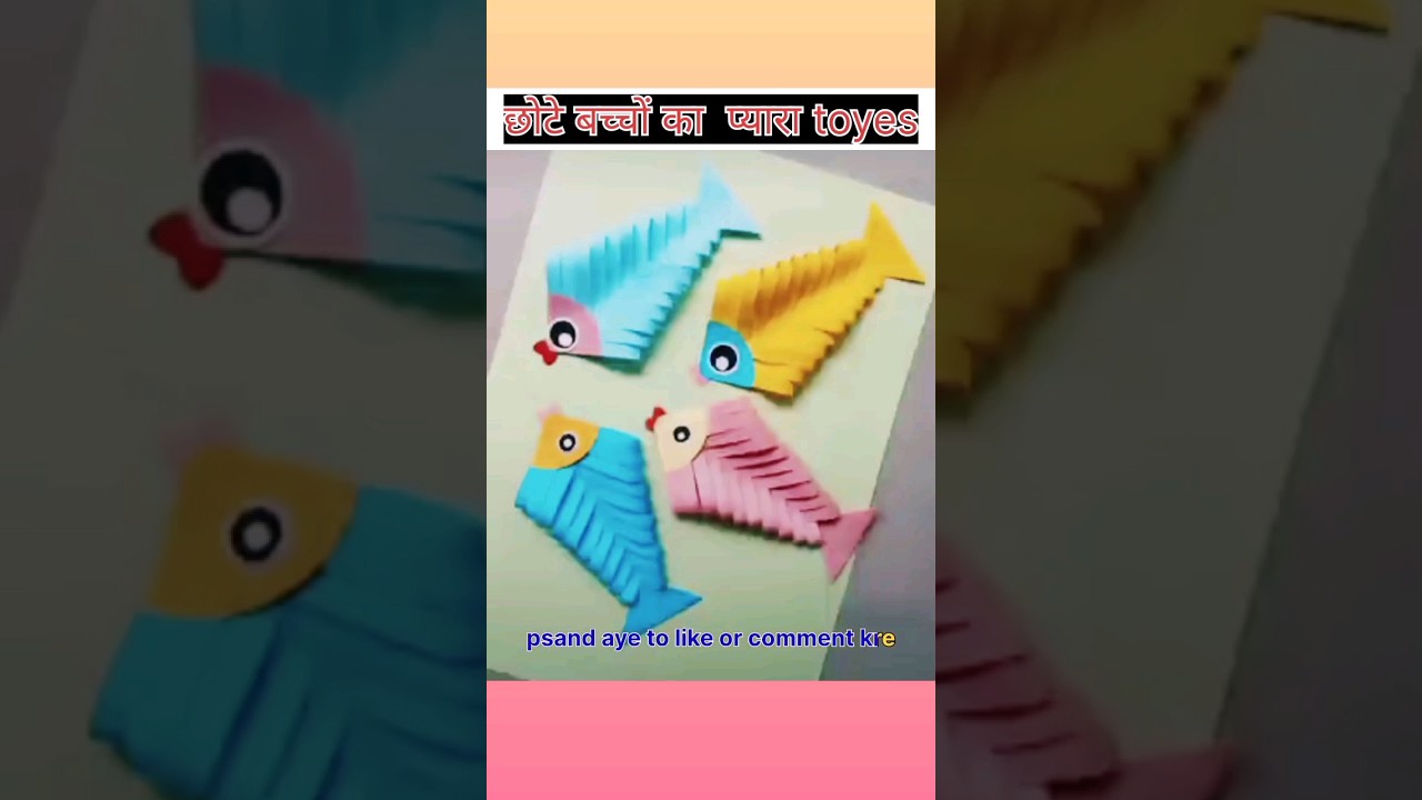 how to make a paper fish easily. diy simple paper fish craft. 