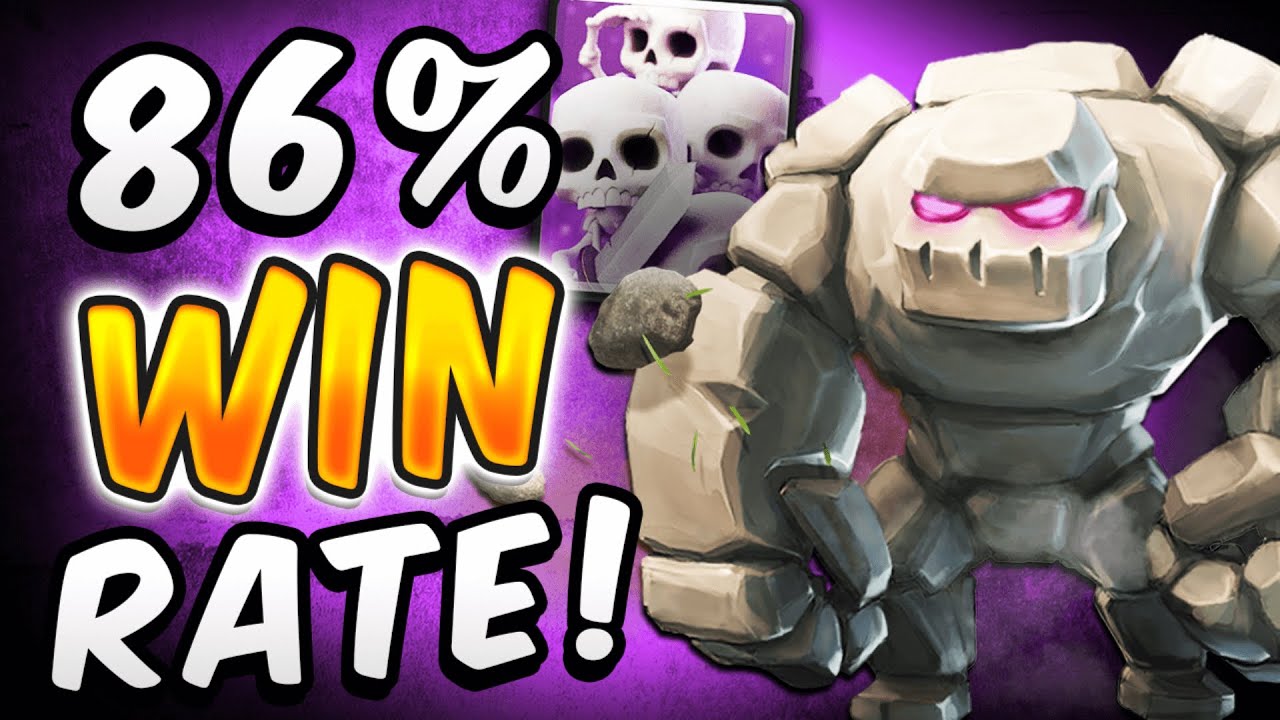 86% WIN RATE! NEW GOLEM DECK DESTROYS! — Clash Royale