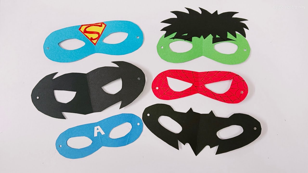 how to make super hero mask | Batman mask | #Supermanmask #superman #superheroes