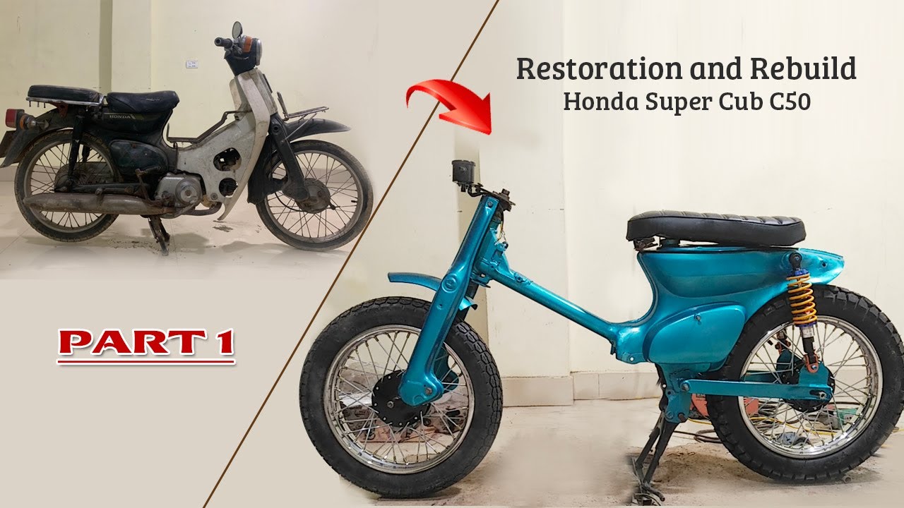 Restoration and Rebuild Honda Super Cub C50 part 1