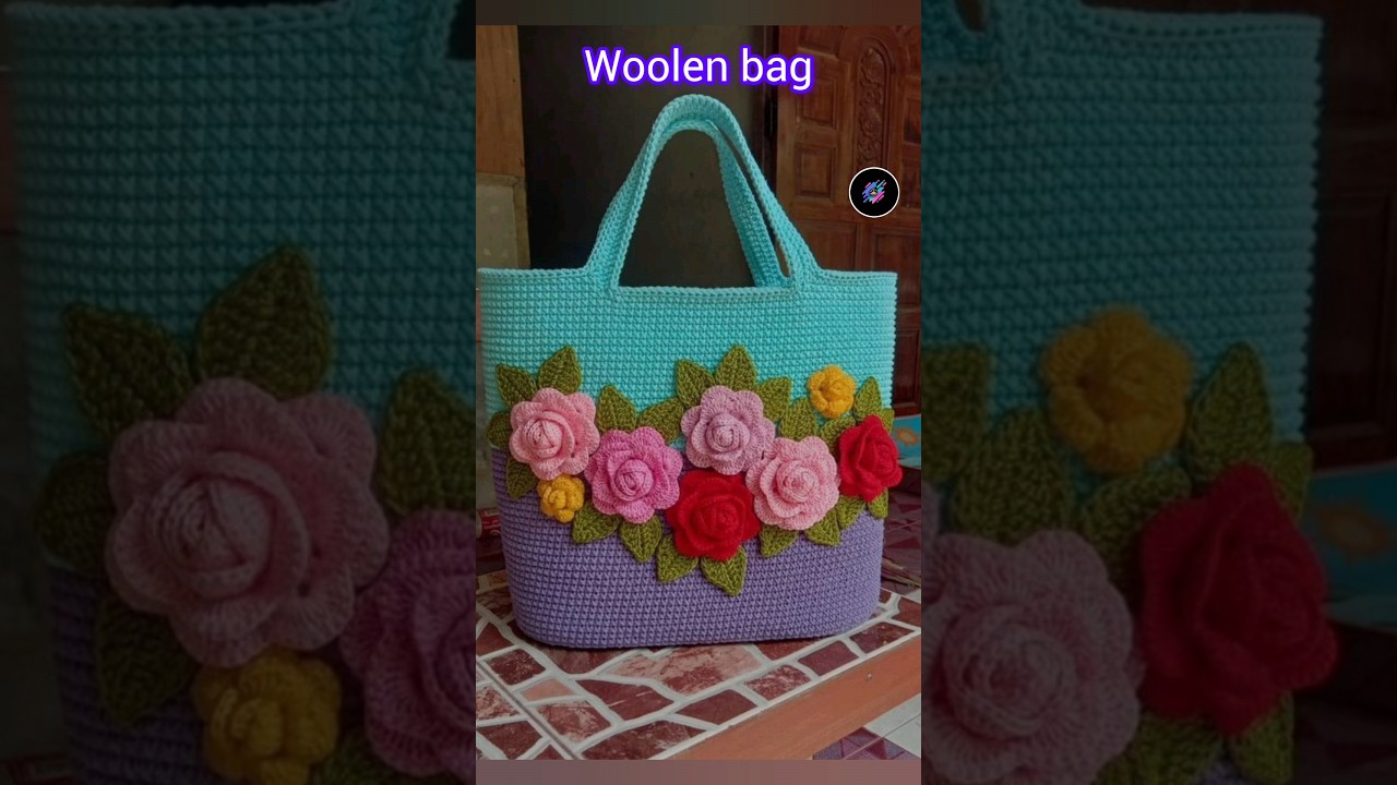 #woolen bag/ Crochet new woolen hand bags design/crochet handbag patterns/crochet bags tutorials 👜