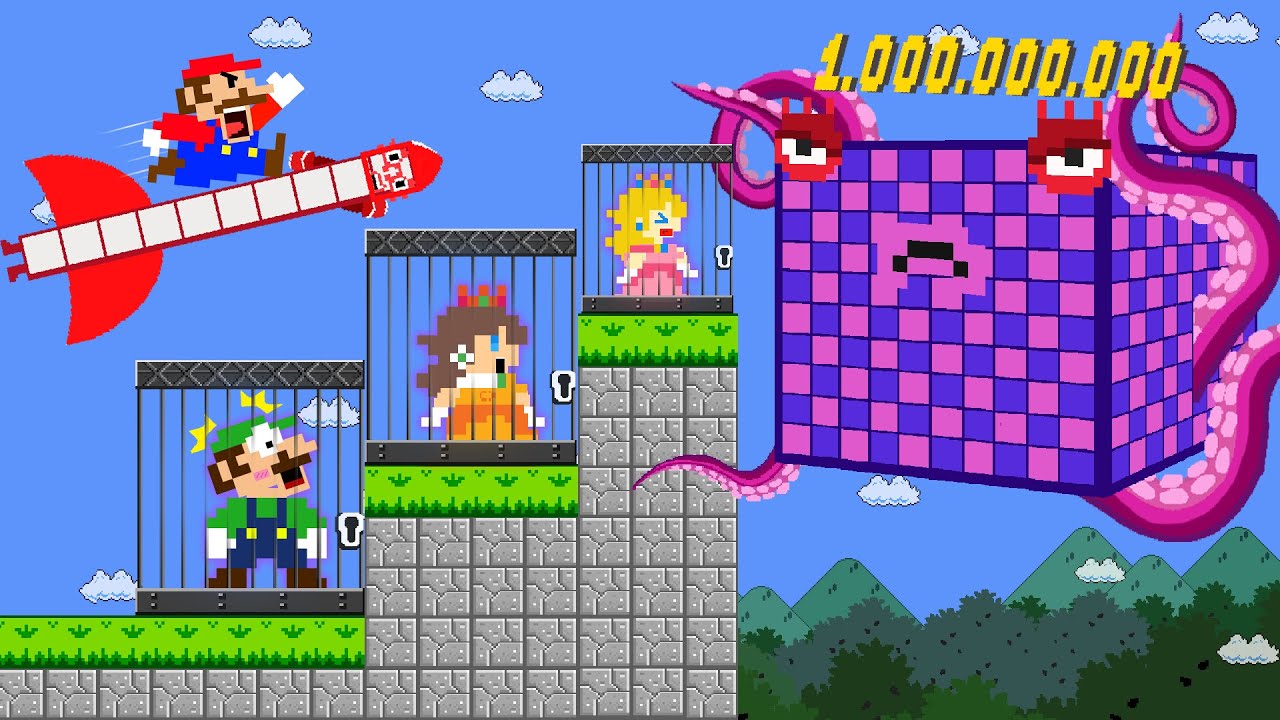 Number 10 Rescue All Team Mario in Block 1,000,000,000 Maze Mayhem