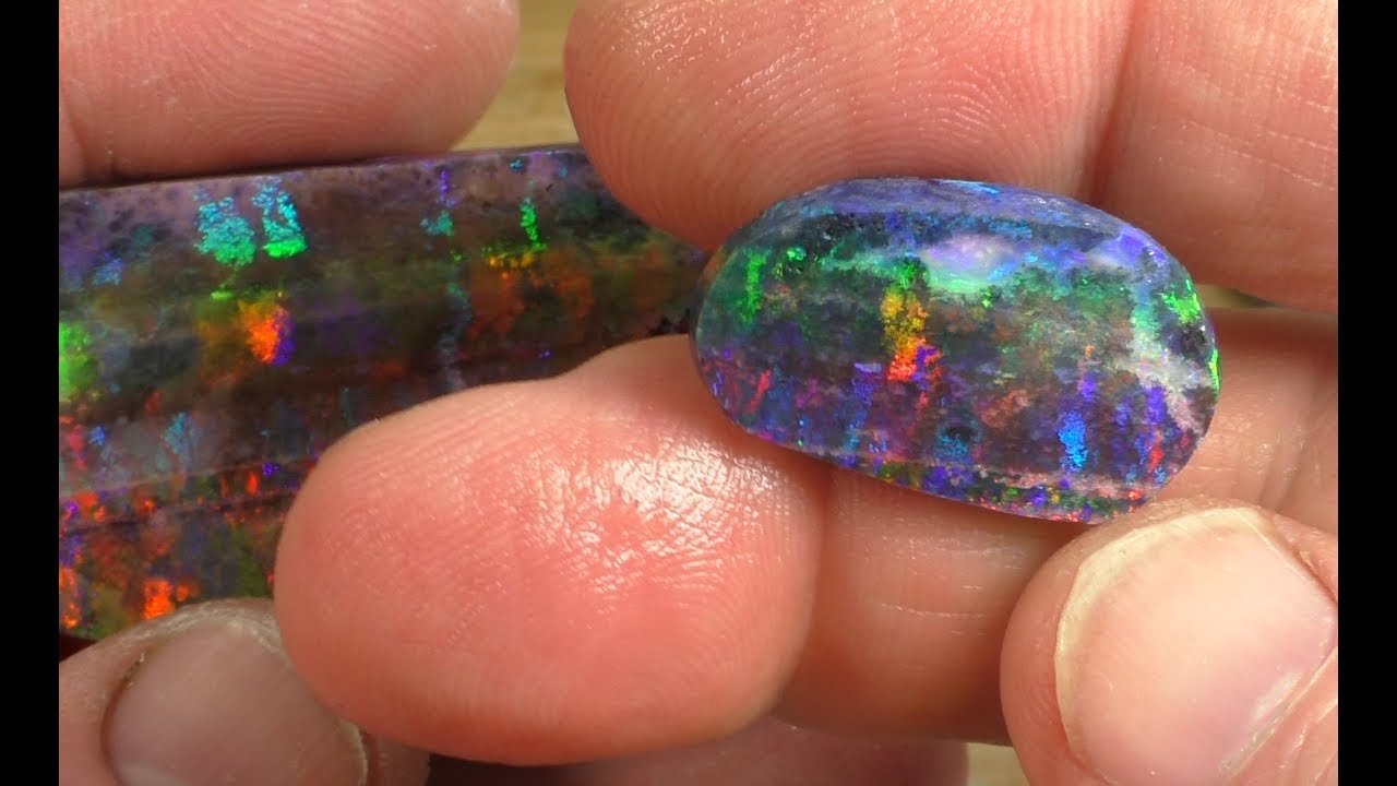 How to Cut Opal  - Step by Step using Andamooka Matrix Opal Gemstone