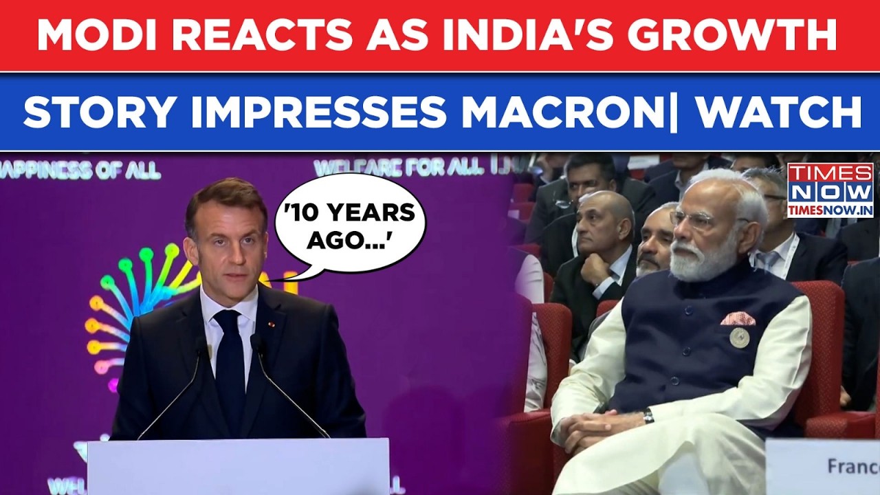 PM Modi Smiles As Macron Describes India's Growth Story| French President Hails AI Impact Summit